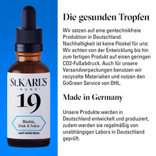 Download the image in the gallery viewer, St. KARL'S NUNS Balance Zinc, Biotin and Selenium, 50 ml bottle, drops vegan for healthy skin, hair and nails, enriched with vitamin C.