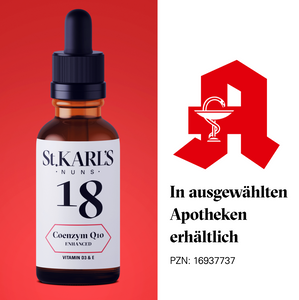 St. KARL'S NUNS Coenzyme Q10 100mg with the antioxidants vitamin D3 and vitamin E, vegan, 50 ml