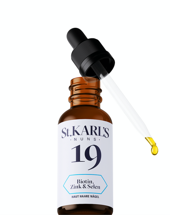 St. KARL'S NUNS Balance Zink, Biotin und Selen, 50 ml Flasche, Tropfen vegan für gesunde Haut, Haare und Nägel, angereichert mit Vitamin C