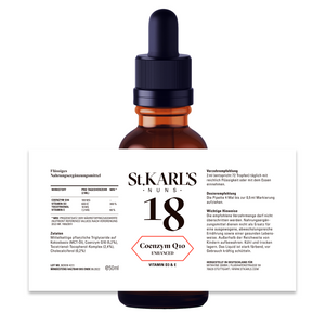 St. KARL'S NUNS Coenzym Q10 100mg mit den Antioxidantien Vitamin D3 und Vitamin E, vegan, 50 ml