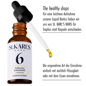 Schwarzkümmelöl + Vitamin D3 (Stärkung des Immunsystems) + Vitamin E // 50 ml