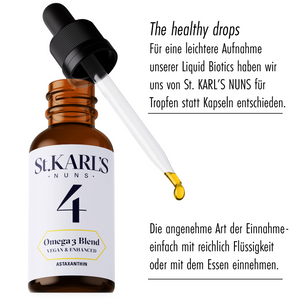 FÜR GEHIRN & HERZ: Omega 3 Blend aus 4 veganen Quellen  Enhanced + Astaxanthin // 100 ml