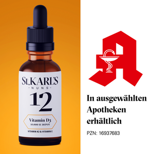 FÜR DAS IMMUNSYSTEM: Vitamin D3 Depot 10.000 IE + Vitamin K2 (Mk-7) + Vitamin E // 50 ml